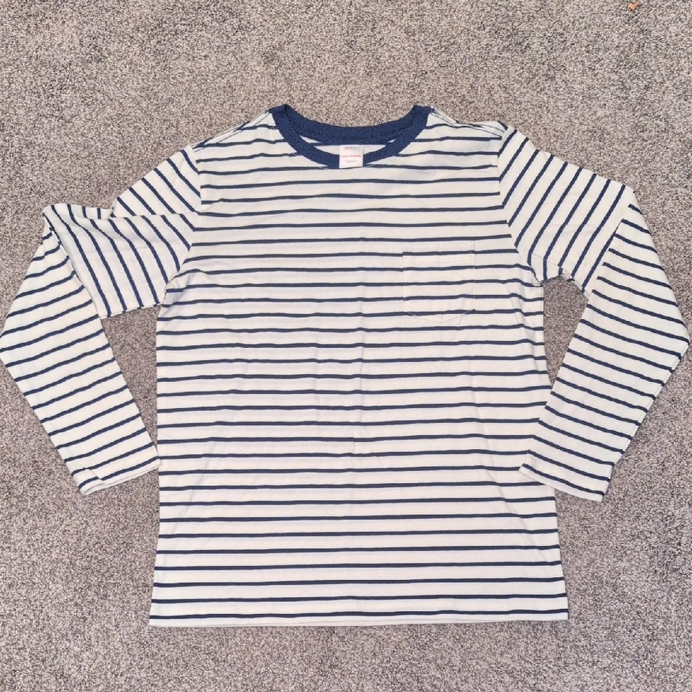 HA Nwot Striped Pocket LS Tee